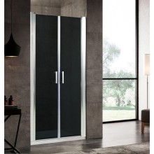 Душевая дверь в нишу River Suez 90 ТН 10000001558 профиль Матовый хром стекло тонированное