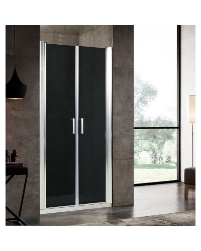 Душевая дверь в нишу River Suez 90 ТН 10000001558 профиль Матовый хром стекло тонированное