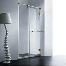 Душевая дверь в нишу RGW Viscount VI-01 100 петли Золото стекло прозрачное
