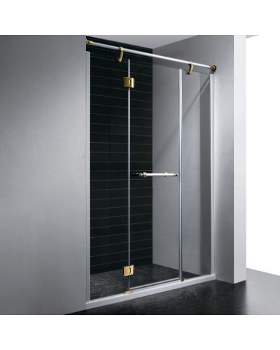Душевая дверь в нишу RGW Viscount VI-02 130 петли Золото стекло прозрачное
