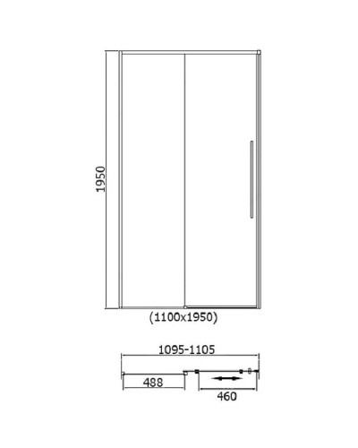Душевая дверь в нишу RGW Stilvoll SV-12-B 110 профиль Черный стекло прозрачное