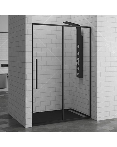 Душевая дверь в нишу RGW Stilvoll SV-12-B 140 профиль Черный стекло прозрачное