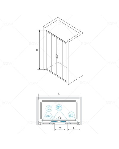 Душевая дверь RGW Passage PA-11 120 01081112-11 профиль Хром стекло прозрачное