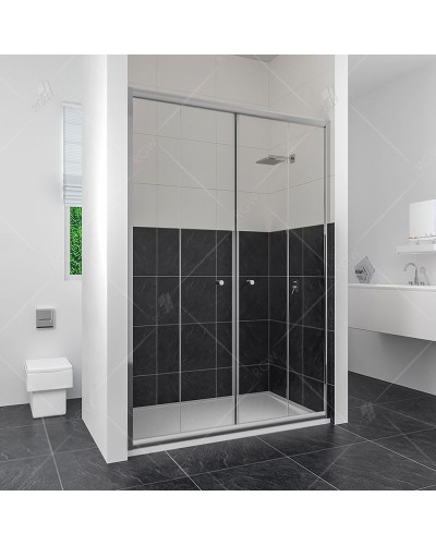 Душевая дверь в нишу RGW Classic CL-10 130 профиль Хром стекло прозрачное