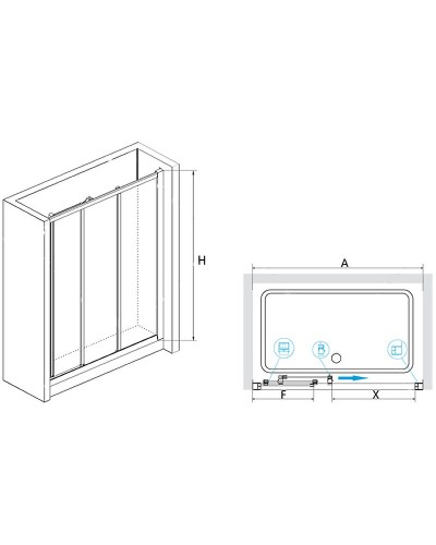 Душевая дверь RGW Classic CL-11 140 04091140-11 профиль Хром стекло прозрачное