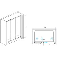 Душевая дверь RGW Classic CL-11 150 04091150-11 профиль Хром стекло прозрачное