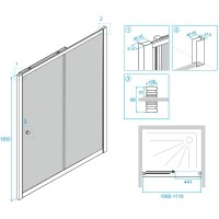 Душевая дверь RGW Classic CL-12 110 04091211-11 профиль Хром стекло прозрачное