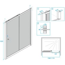 Душевая дверь RGW Classic CL-12 110 04091211-11 профиль Хром стекло прозрачное