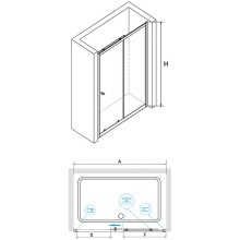 Душевая дверь RGW Classic CL-12 110 04091211-11 профиль Хром стекло прозрачное