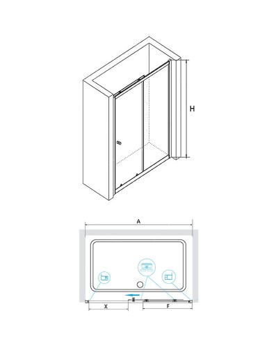 Душевая дверь RGW Classic CL-12 110 04091211-11 профиль Хром стекло прозрачное