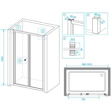 Душевая дверь RGW Classic CL-21 100 04092110-11 профиль Хром стекло прозрачное