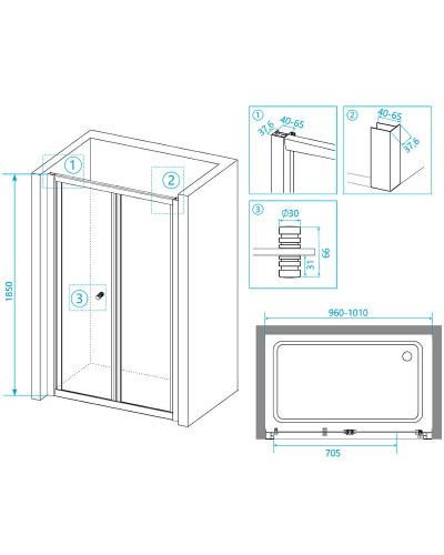 Душевая дверь RGW Classic CL-21 100 04092110-11 профиль Хром стекло прозрачное