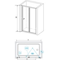 Душевая дверь RGW Classic CL-21 100 04092110-11 профиль Хром стекло прозрачное