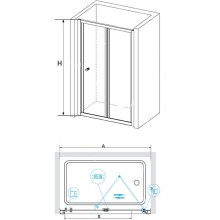 Душевая дверь RGW Classic CL-21 100 04092110-11 профиль Хром стекло прозрачное