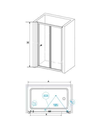 Душевая дверь RGW Classic CL-21 100 04092110-11 профиль Хром стекло прозрачное