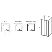 Душевая дверь 120 см Ravak Supernova ASDP3 00VG0102Z1 прозрачное