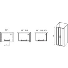 Душевые раздвижные двери Ravak Blix BLDP4 160 блестящий Grape 0YVS0C00ZG