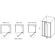 Душевая дверь 90 см Ravak Supernova SDOP 03V70100ZG Grape