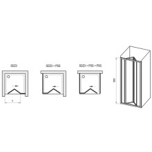 Душевая дверь 100 см Ravak Supernova SDZ3 02VA0100ZG Grape