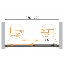 Душевая дверь Cezares Molveno 130 MOLVENO-BF-1-130-C-Cr-IV профиль Хром стекло прозрачное