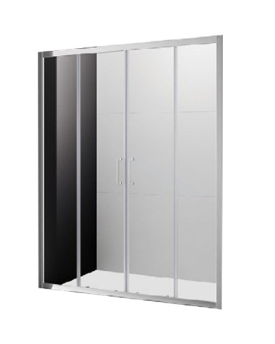 Душевая дверь в нишу Cezares Molveno BF-2 160 профиль Хром стекло прозрачное