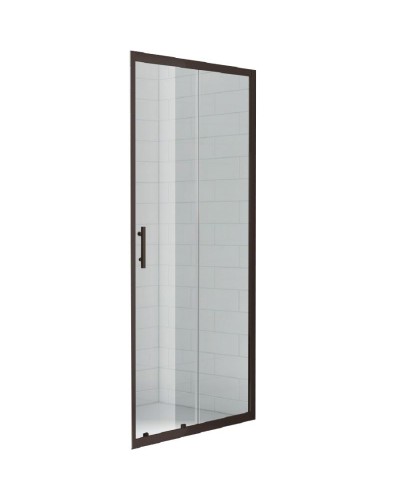 Душевая дверь в нишу Cezares Eco BF-1 120 профиль Черный стекло прозрачное