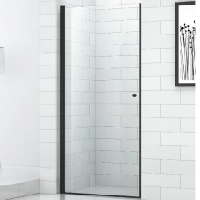 Душевая дверь Cezares Eco 90 ECO-O-B-1-90-C-NERO профиль Черный стекло прозрачное