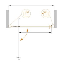 Душевая дверь распашная Cezares Eco 90 см прозрачное стекло ECO-O-BA-1-90-C-Cr