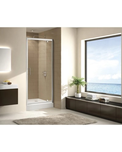 Душевая дверь распашная Cezares Eco 80 см текстурное стекло ECO-O-BA-1-80-P-Cr