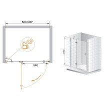 Душевая дверь распашная Cezares Verona 90 см прозрачное стекло VERONA-W-B-12-90-C-Cr