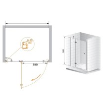 Душевая дверь распашная Cezares Verona 120 см прозрачное стекло VERONA-W-B-12-120-C-Cr