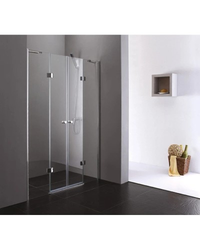 Душевая дверь распашная Cezares Verona 235 см текстурное стекло VERONA-W-B-22-240-P-Cr