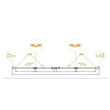 Душевая дверь складная Cezares Elena 173 см текстурное стекло ELENA-W-BS-22-180-P-Cr