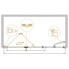 Душевая дверь складная Cezares Elena 120 см прозрачное стекло ELENA-W-BS-13-40+40/40-C-Cr