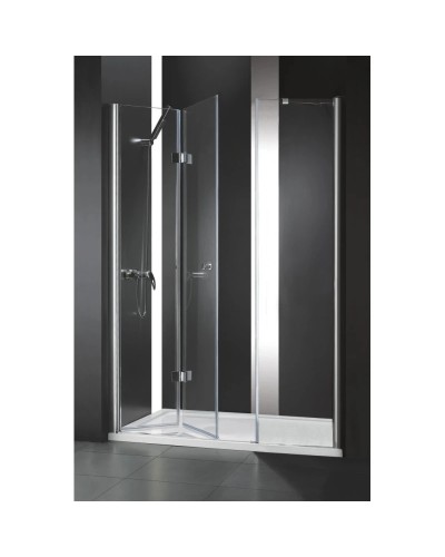 Душевая дверь складная Cezares Elena 150 см текстурное стекло ELENA-W-BS-13-60+45/45-P-Cr-L