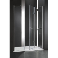 Душевая дверь складная Cezares Elena 150 см текстурное стекло ELENA-W-BS-13-60+45/45-P-Cr-R