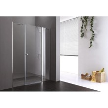 Душевая дверь распашная Cezares Elena 140 см текстурное стекло ELENA-W-B-13-30+60/50-P-Cr-R