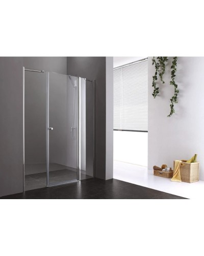 Душевая дверь распашная Cezares Elena 140 см текстурное стекло ELENA-W-B-13-30+60/50-P-Cr-R