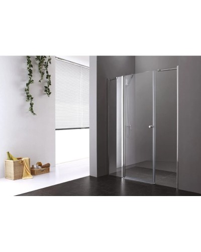 Душевая дверь распашная Cezares Elena 170 см текстурное стекло ELENA-W-B-13-60+60/50-P-Cr-L