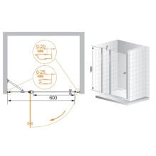Душевая дверь распашная Cezares Triumph 120 см прозрачное стекло TRIUMPH-D-B-12-120-C-Cr