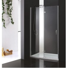 Душевая дверь распашная Cezares Bergamo 120 см текстурное стекло BERGAMO-W-B-12-120-P-Cr-L