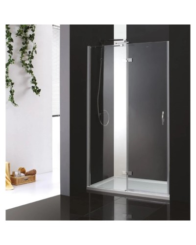 Душевая дверь распашная Cezares Bergamo 120 см текстурное стекло BERGAMO-W-B-12-120-P-Cr-L