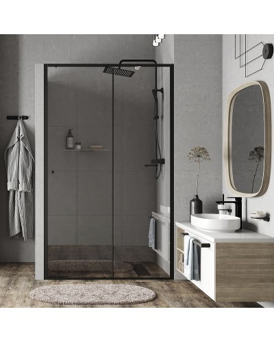 Душевая дверь WasserKRAFT Dill 120 61S05 профиль Черный матовый стекло прозрачное