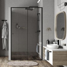 Душевая дверь WasserKRAFT Dill 100 61S12 профиль Черный матовый стекло прозрачное