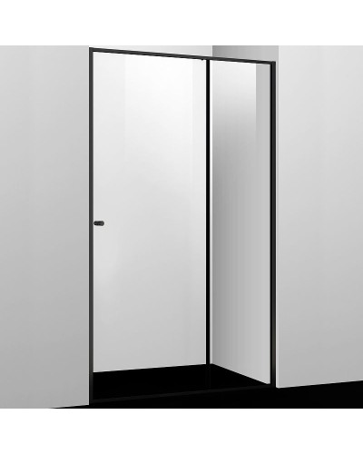 Душевая дверь WasserKRAFT Dill 100 61S12 профиль Черный матовый стекло прозрачное