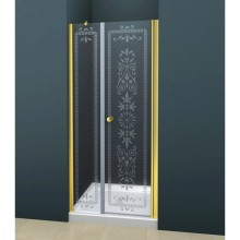 Душевая дверь распашная Cezares Royal Palace 180 см прозрачное с матовым узором ROYAL PALACE-A-B-11-90+90-CP-G