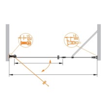 Душевая дверь распашная Cezares Royal Palace 190 см прозрачное с матовым узором ROYAL PALACE-A-B-11-100+90-CP-Cr