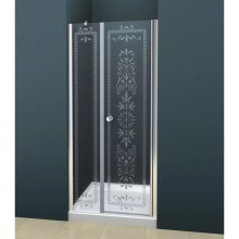 Душевая дверь распашная Cezares Royal Palace 190 см прозрачное с матовым узором ROYAL PALACE-A-B-11-100+90-CP-Cr
