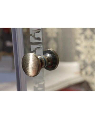 Душевая дверь распашная Cezares Royal Palace 130 см прозрачное с матовым узором ROYAL PALACE-A-B-13-30+60/40-CP-Br