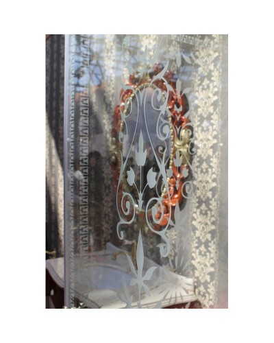 Душевая дверь распашная Cezares Royal Palace 130 см прозрачное с матовым узором ROYAL PALACE-A-B-13-30+60/40-CP-Br